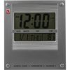 Zegar Srebrny Ścienny Cyfrowe, Plastikowe, Akumulator RS PRO