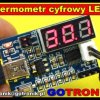 Cyfrowy termometr LED z czujnikiem NTC