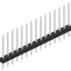 Pin header, 15 pole, pitch 2 mm, straight, black, SLY113915Z