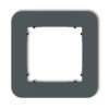MINI Ramka uniwersalna pojedyncza zaokrąglona z tworzywa grafitowy mat 28MRTZ-1