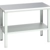 Stół warsztatowy szer. 900mm maks. obciążenie: 450kg Podstawowy stoł Blacha stalowa dł. 1500mm wys. 740 → 1140mm