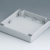 PC enclosure shell, (L x W x H) 160 x 160 x 30 mm, light gray (RAL 7035), C0161602