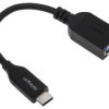 Kabel USB Złącze A USB C Złącze B USB A dł. 150mm Kabel ładujący USB-C USB 3.0 kolor: Czarny