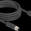 80516 M12 Cable L-coded 4 pin male to male PUR suitable for drag chain