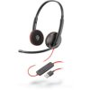 OEM Poly Blackwire C3220 | Bedrade On-ear Stereo Headset | USB-A | Zwart