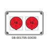 Rozdzielnica 2x5x16A INA=16A IP54 SB-001705-S0030-54