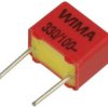 Kondensator; polipropylenowy; FKP; 330pF; 100V; FKP2; FKP2D003301D00HSSD; 2,5%; 4,5x6x7mm; 5mm; luzem; -55...+100°C; Wima; RoHS