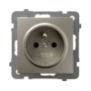 AS Gniazdo pojedyncze z uziemieniem satyna light GP-1GZ/m/45 OSPEL