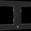WF2 BLACK Shelly wall pushbutton frame, black, 2-fold