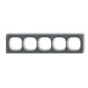 Deco Ramka Uniwersalna Pięciokrotna Z Tworzywa Deco Soft Grafitowy Mat 28Drso-5