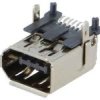 USB-G1394-6SMD Gniazdo Firewire 1394-6 montowane do druku, SMD, poziome