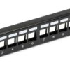 Patch panel pusty RACK 10 1U na 12 modułów keystone czarny