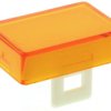Klosz lampek do przycisku kształt: Prostokątny Pomarańczowy Soczewka Saia-Burgess 14 x 20mm