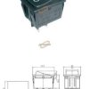 PRZEŁĄCZNIK KOŁYSKOWY 2POZ.4PINY ON-OF 250V 16A CZARNY MK621