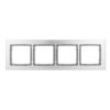 Deco Ramka Uniwersalna Poczwórna - Aluminium Szczotkowane (Ramka: Srebrna...