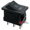 Przełącznik kołyskowy HQ 3pin/3p kołyskowy mały czarny