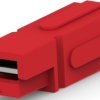 Plug/socket housing, 1 pole, straight, red, 1604002-5