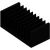 Extruded heatsink, (L x W x H) 50 x 100 x 40 mm, 2.15 to 1.2 K/W, black anodized, SK 92 50 SA