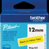BTAG631 Labelling tape, black on yellow, 12 mm, Btag