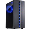 Inter-Tech Thunder Blue Light | Midi Tower Case | Zwart