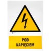 Samoprzylepna tabliczka ostrzegawcza /POD NAPIĘCIEM 148X210/ 2EOA/Q4/F