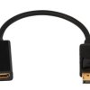 Przejście gniazdo HDMI -- wtyk Display Port 20cm