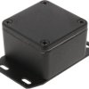 Aluminum die cast enclosure, (L x W x H) 51 x 51 x 31 mm, black (RAL 9005), IP65, 1590WLBFBK