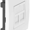 Technologia danych jednostki instalacyjnej dla 2 modułów połączeniowych OBO Bettermann, 6119492, biały, (S x G) 84 mm x