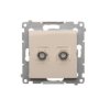 SIMON54 krem DASF2.01/41 Gniazdo typu F podwójne