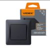 Łącznik 1 gang intermediate black graphite VIDEX BINERA