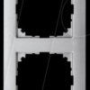 MEG4020-3660 M-PURE frame - 2-gang, aluminium