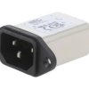 Złącze zasilające AC męskie 3A 250VAC C14 (E) 2,5mH FN9222R-3-06