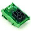 CZH-LABS DIN Rail Mount RJ9 4P4C 4-Way Buss Board Interface Module.