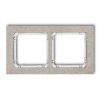 DECO Ramka uniwersalna podwójna - beton (ramka: jasnoszara spód: biały) jasny szary 27-0-DRB-2