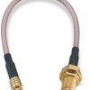 Kabel koncentryczny złącze A RP-SMA złacze B MCX długość 152.4mm typ kabla RG316 Z zakończeniem