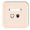 LIZA Gniazdo telefoniczne 1xRJ11 4-stykowe beżowy 1GLT-1 KARLIK