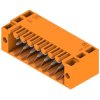 Pin header, 16 pole, pitch 3.5 mm, angled, orange, 1728520000