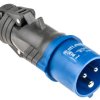 Złącze przemysłowe - zasilające 16A Wtyczka 230 V 2P + E Męski Legrand Niebieski Montaż na kablu IP44
