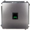 Simon Basic Gniazdo telefoniczne pojedyncze RJ11 stal inox BMTU.01/21