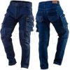 OUTLET Długie spodnie monterskie, robocze wzmocnienia na kolanach DENIM jeansowe rozmiar M/50 NEO 81-228-M