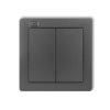 Deco Nadajnik 2-Klawiszowy 4-Kanałowy Do Systemu Exta Free Grafitowy 11Def-2