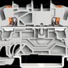 2202-1201 2-conductor through terminal block , 2.5 mm², gray
