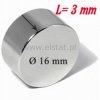 Magnes neodymowy okrągły 16x3mm