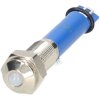 R-TECH 656904 Panel Indicator 6mm Domed 12V White Nickel Brass