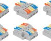 10 sztuk szybkozłącze kostka elektryczna rozgałęźnik zasilania z 3 na 6