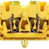 Through terminal block, spring balancer connection, 0.5-2.5 mm², 4 pole, 24 A, 8 kV, yellow, 1713000000