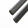 Profil aluminiowy do taśm LED 2000 mm kątowy nawierzchniowy czarny z kloszem mlecznym 478658 LED LINE