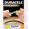 6 x baterie do aparatów słuchowych Duracell Easy Tab 10