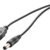 Renkforce Kabel zasilania USB 2.0 Złącze męskie USB-A, Wtyczka DC 3,5 mm 1.00 m czarny styki pozłacane RF-4079667