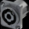 NL4MPXX Neutrik Speakon socket, flange, Faston 4.8 mm